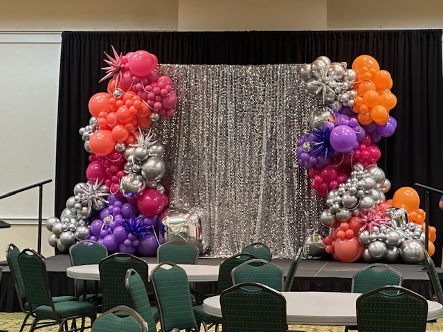 Balloon garland and event decoration by The Party Project - Chattanooga, TN