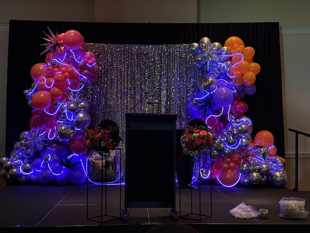 Balloon garland and event decoration by The Party Project - Chattanooga, TN