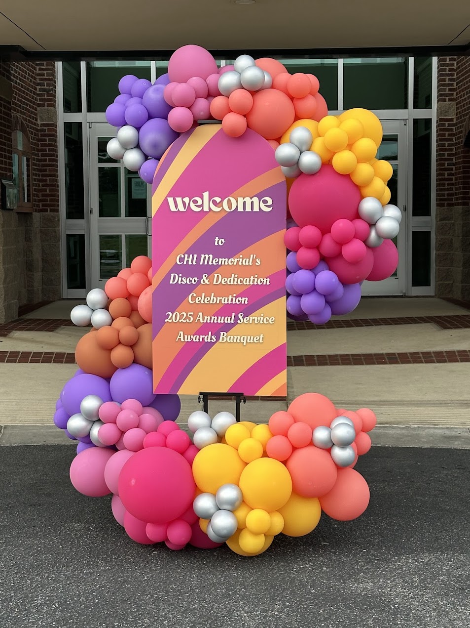 Balloon garland and event decoration by The Party Project - Chattanooga, TN